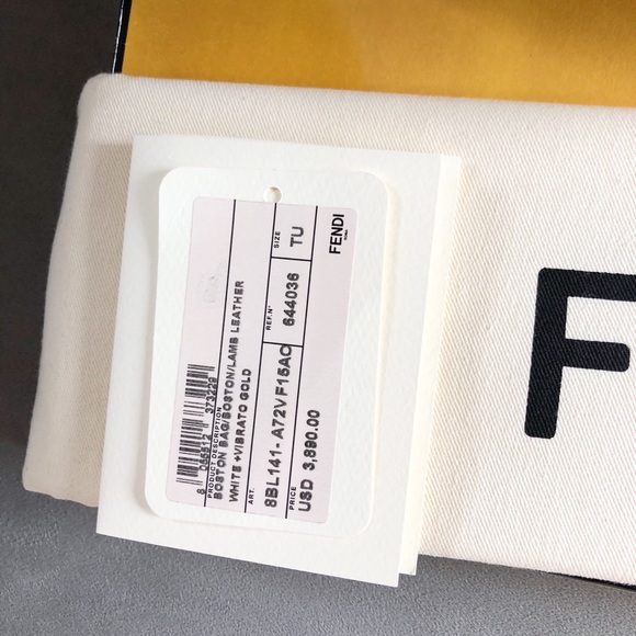 Sold Fendi Calfskin Zucca Embossed Boston Bag - Picture 15 of 15